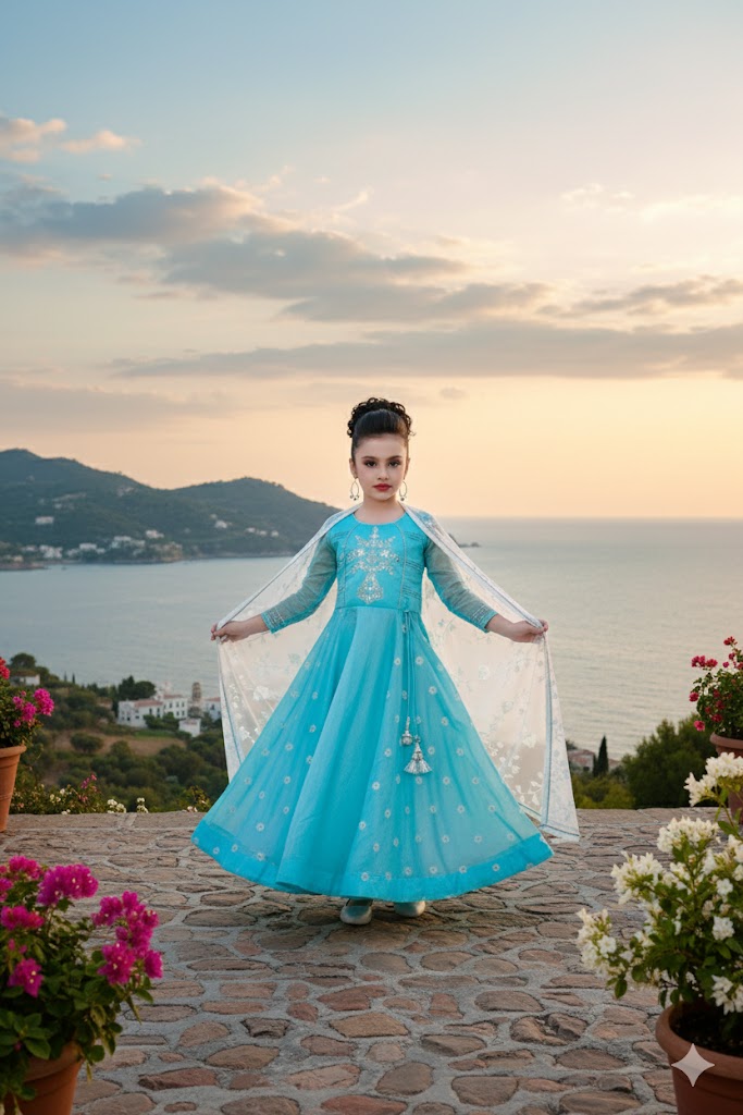 GIRL CHURIDA-SYN/GOWN-LP CHURI L/S-RANI 01/21-5